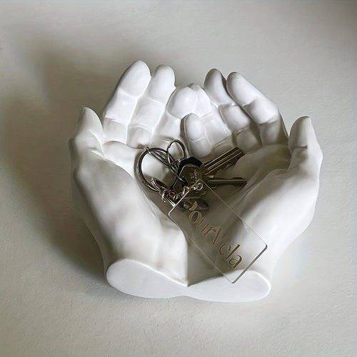 1pc Hand Plaster Mold for Resin Casting, Jewelry Storage, Candle Holder, Succulent Pot, and Home Decor Crafts