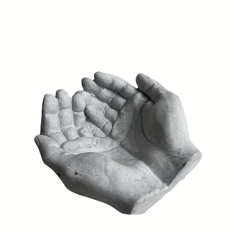 1pc Hand Plaster Mold for Resin Casting, Jewelry Storage, Candle Holder, Succulent Pot, and Home Decor Crafts
