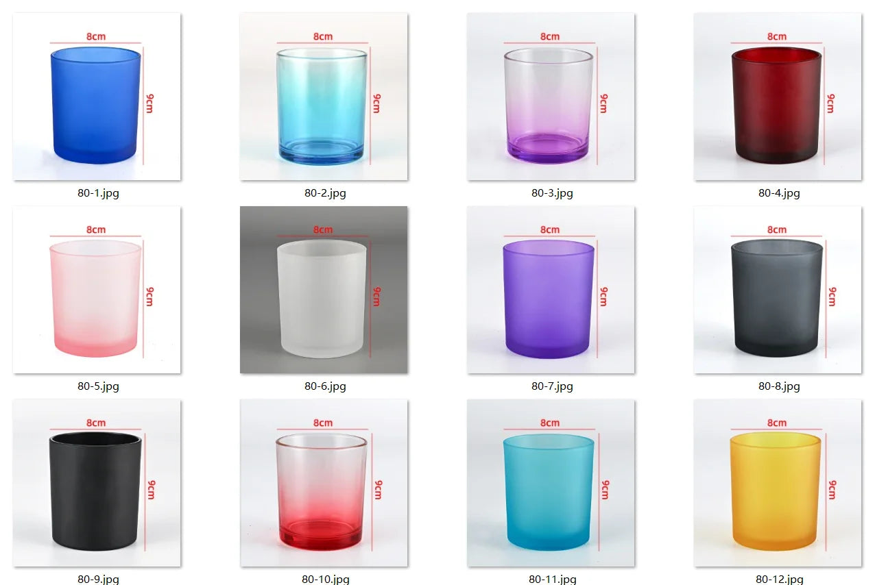 Wholesale 50ml 100ml 170ml 250ml Amber Glass Candle Jars Scented Candle Making Glass Jar Round Candle Containers With Lid