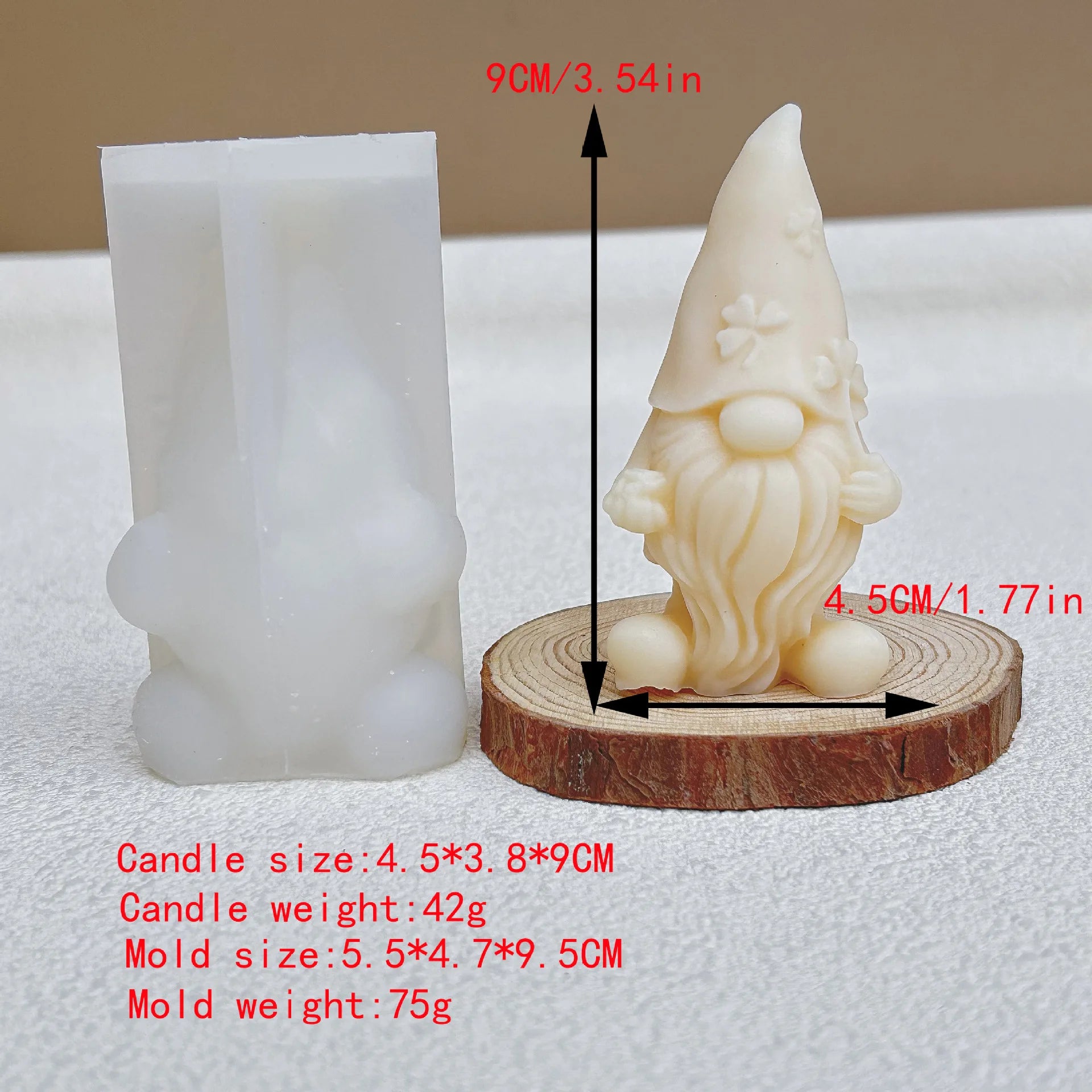 Goblins Dwarves Elderly Christmas Candle Resin Gypsum Silicone Mold