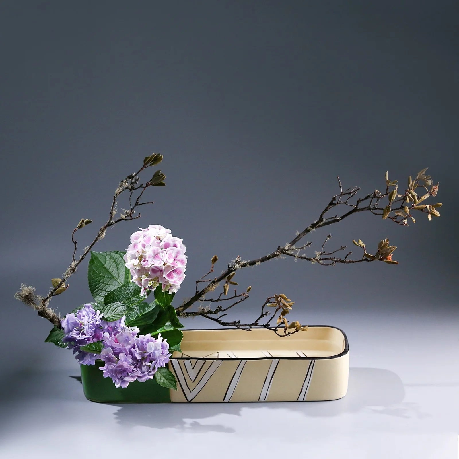 Kohara Flow Flower Arrangement Ware Imported From Japan with the Same Style of Woven and Burned Zen Style Standard Flower Ware