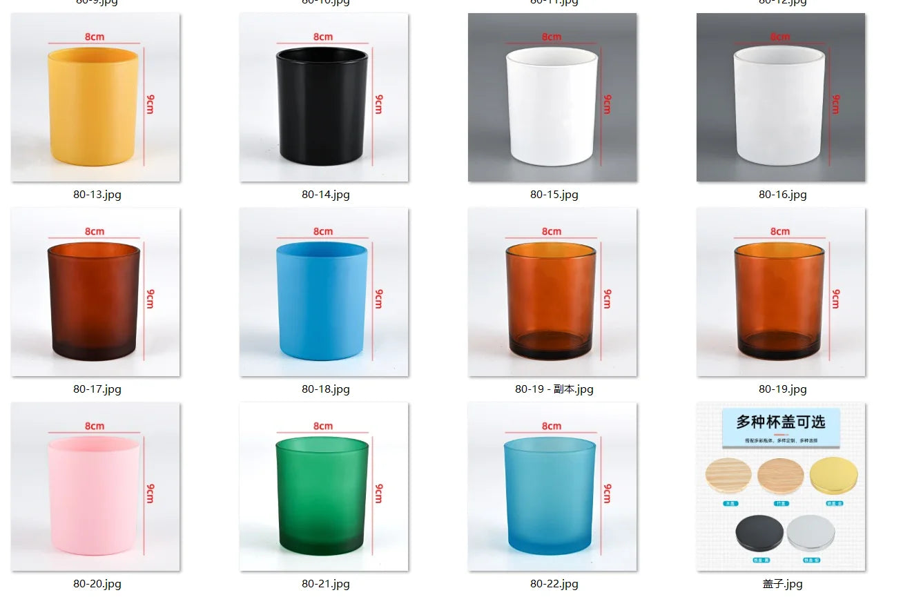 Wholesale 50ml 100ml 170ml 250ml Amber Glass Candle Jars Scented Candle Making Glass Jar Round Candle Containers With Lid