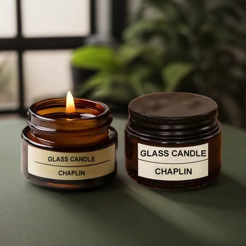 Handmade Wholesale Nordic Small Trial Packs Glass Candle Jar Holder Mini Home Bedroom Decoration Air Fresh Fragrance 20ml