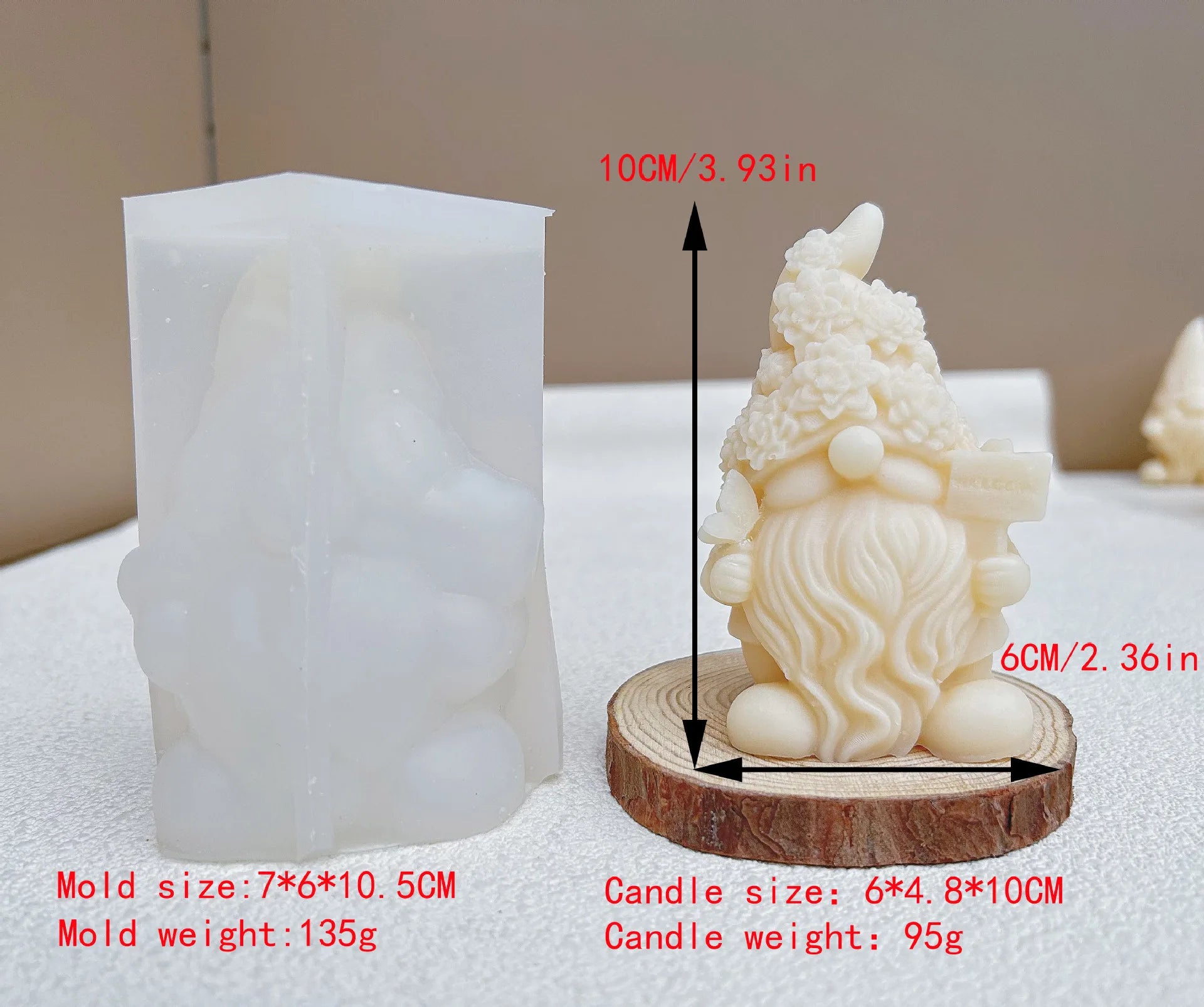 Goblins Dwarves Elderly Christmas Candle Resin Gypsum Silicone Mold