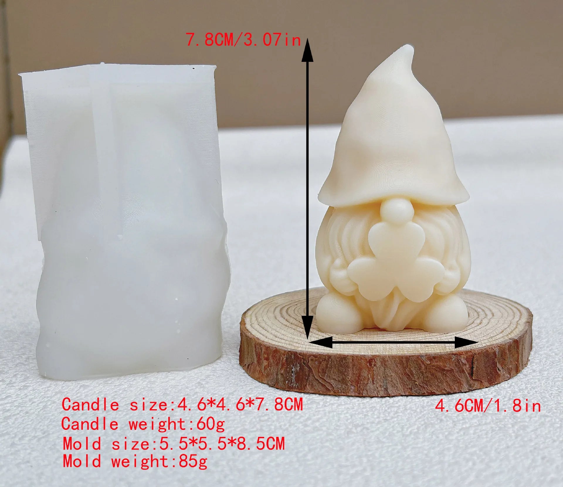 Goblins Dwarves Elderly Christmas Candle Resin Gypsum Silicone Mold