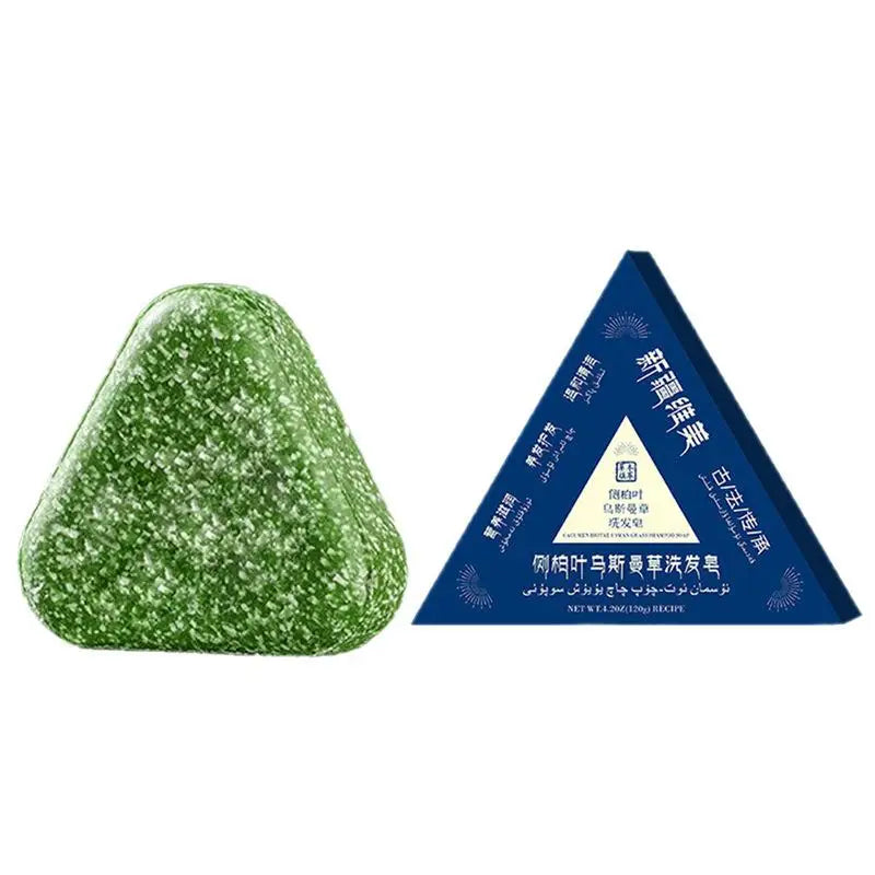 Anti-Hair Loss Shampoo Bar 120g, Herbal Usma Biotin Soap for Hair Growth, Strengthening Broken Hair, Control Oil & Dandruff