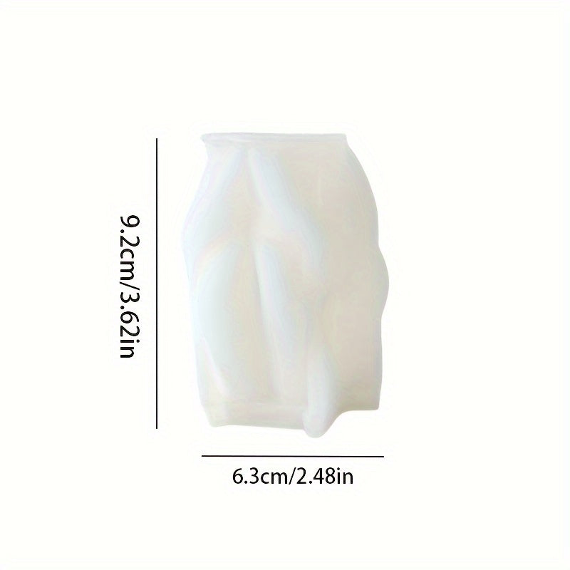 1pc Geometric Rotating Pillar Candle Silicone Mold - Perfect for DIY Handmade Candle Making and Home Decoration