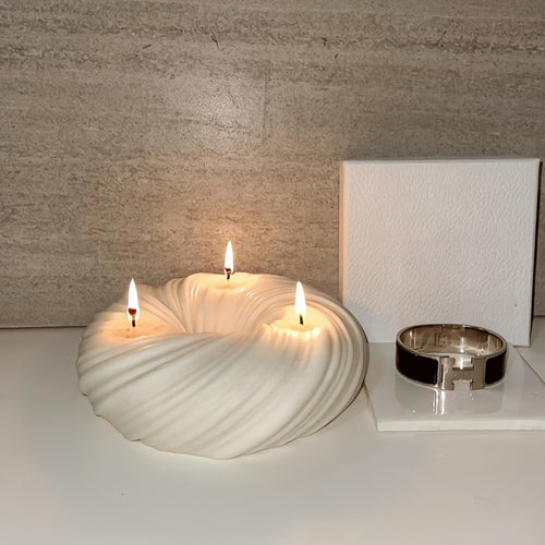 1pc 3D Annulus Shape Candle Resin Doughnut Shape Silicone Mold, Irregular Epoxy Scented Aromatherapy Silicone Mold For DIY Candle Wax Making Home Decor Art Clay Crafts