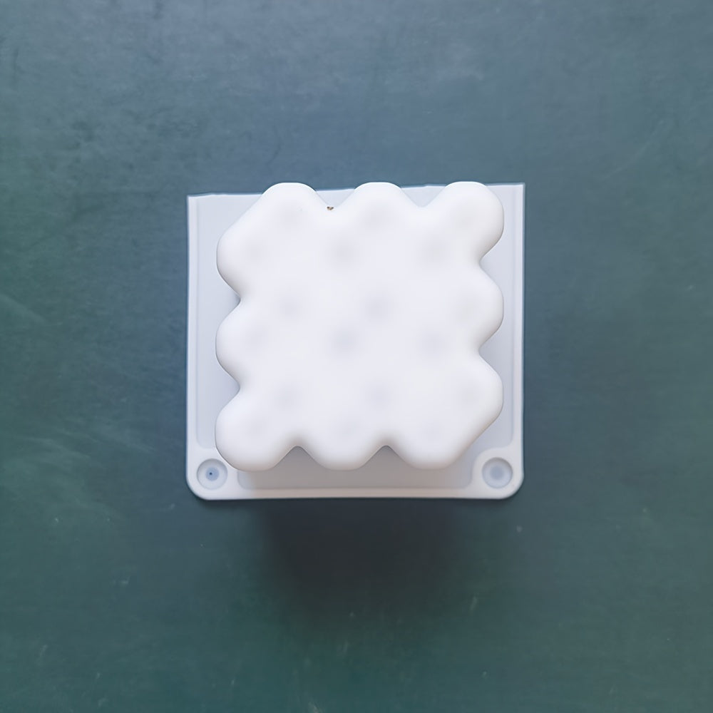 1pc New Heart-shaped Magic Ball Silicone Candle Mold DIY Pyramid Honeycomb Candle Making Soap Resin Mold Gift Crafts Home Decoration Eid Al-Adha Mubarak